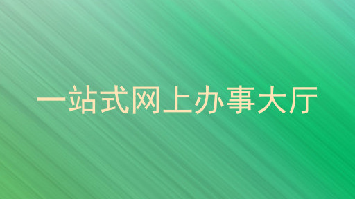 一站式网上办事大厅