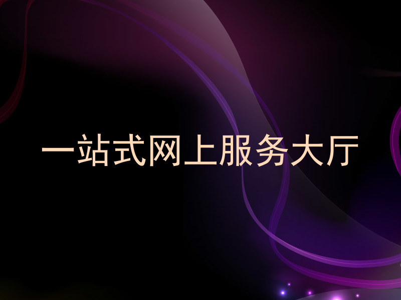 一站式网上服务大厅