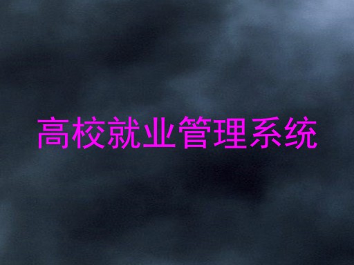 高校就业管理系统