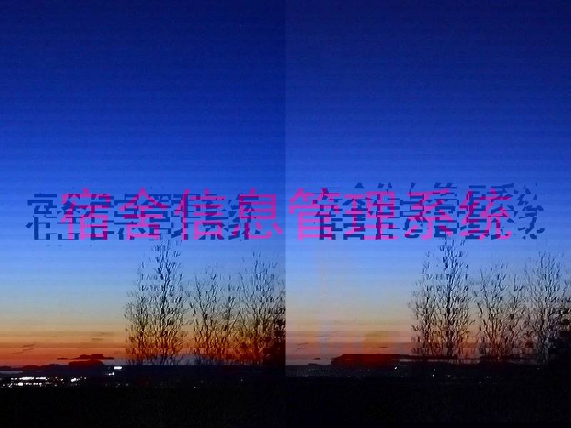 宿舍信息管理系统