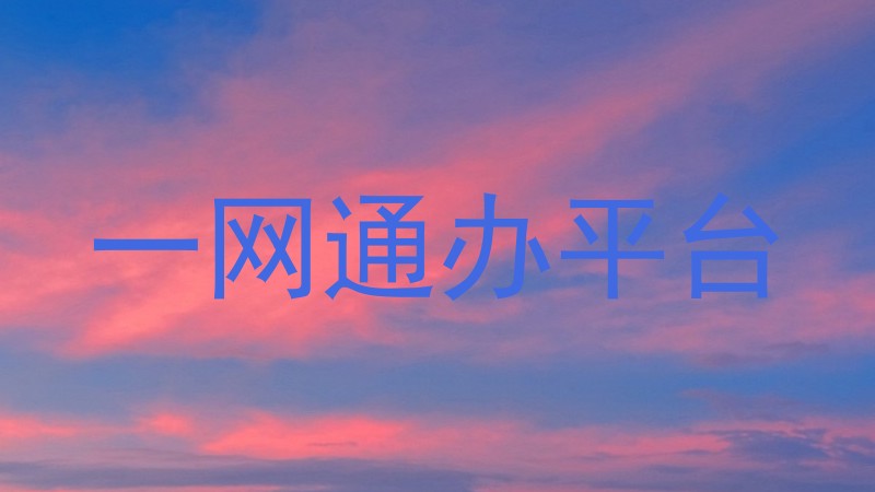 一网通办平台