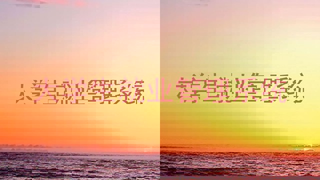 大学生就业管理系统