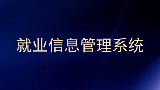 就业信息管理系统