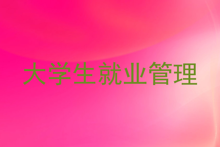大学生就业管理