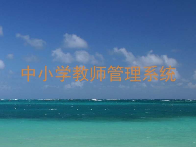 中小学教师管理系统