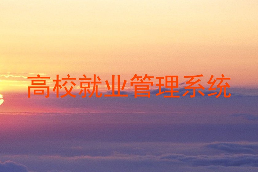 高校就业管理系统