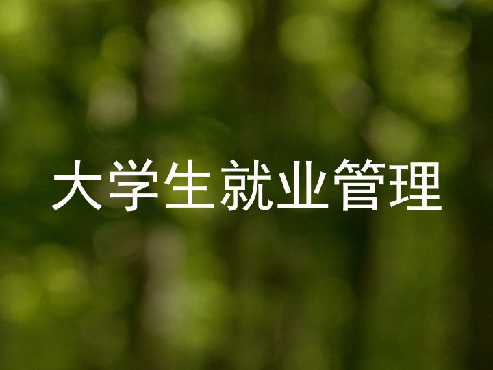大学生就业管理