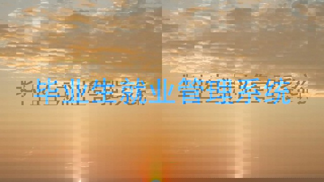 毕业生就业管理系统