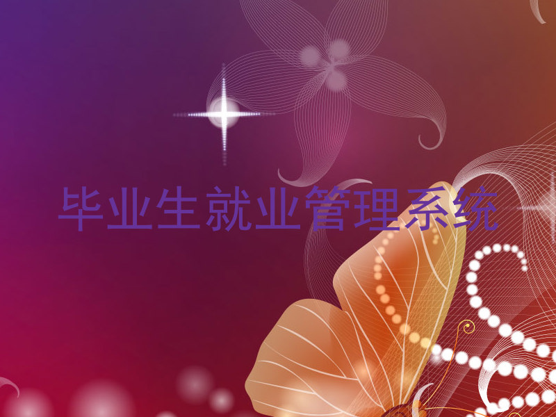 毕业生就业管理系统