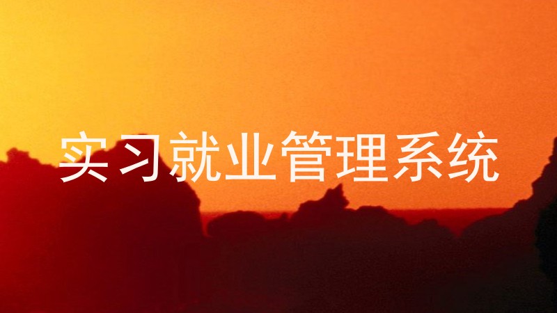 实习就业管理系统