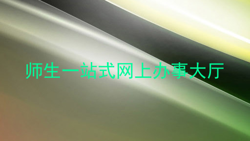师生一站式网上办事大厅