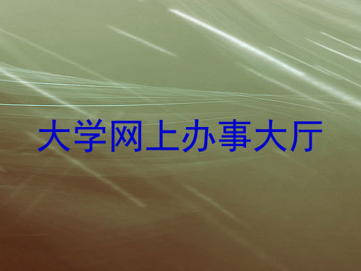 大学网上办事大厅