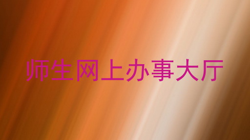 师生网上办事大厅
