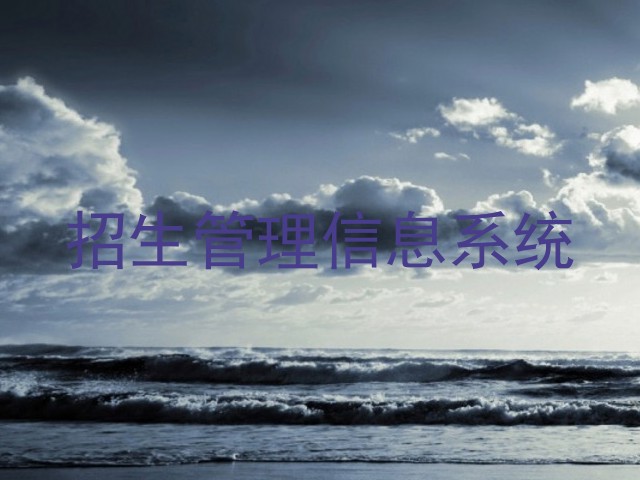 招生管理信息系统