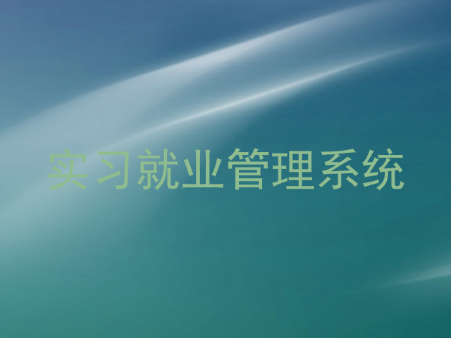 实习就业管理系统