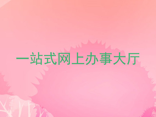 一站式网上办事大厅