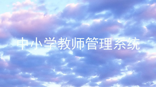 中小学教师管理系统
