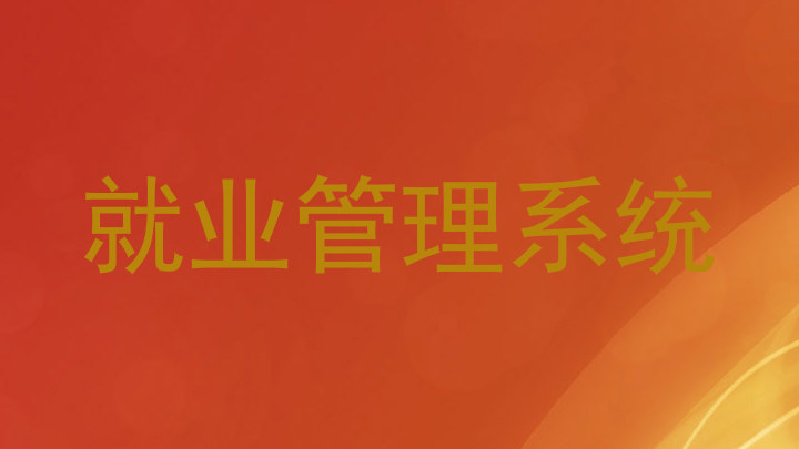 就业管理系统