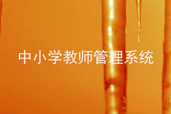 中小学教师管理系统