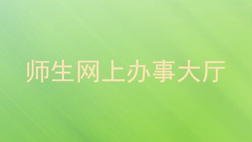 师生网上办事大厅