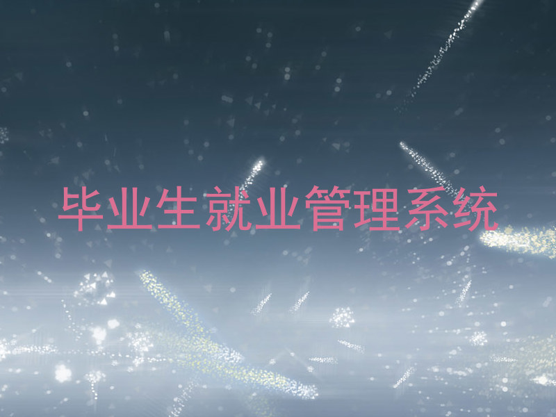 毕业生就业管理系统