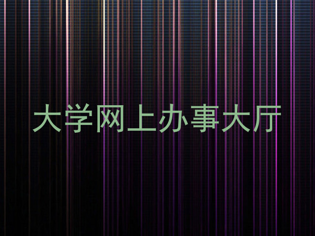 大学网上办事大厅
