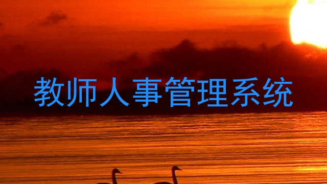 教师人事管理系统