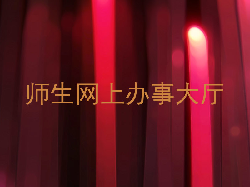 师生网上办事大厅
