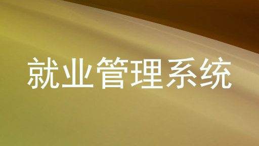 就业管理系统