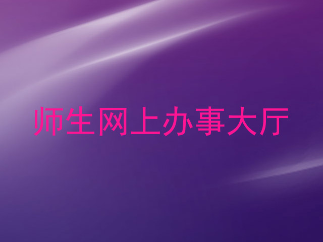 师生网上办事大厅