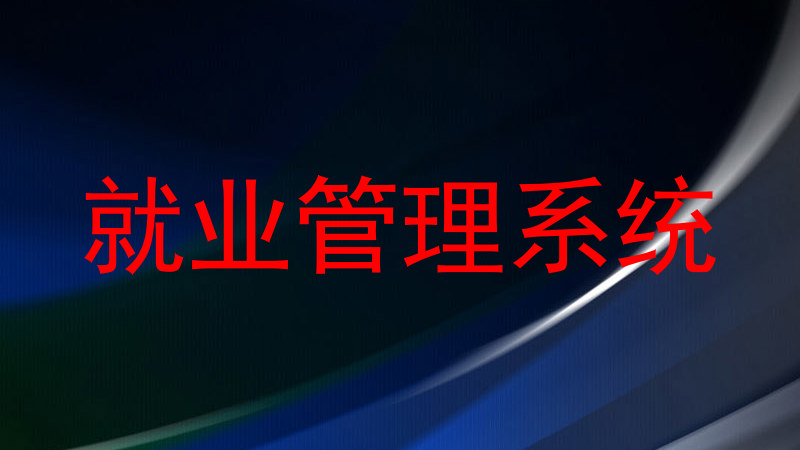 就业管理系统