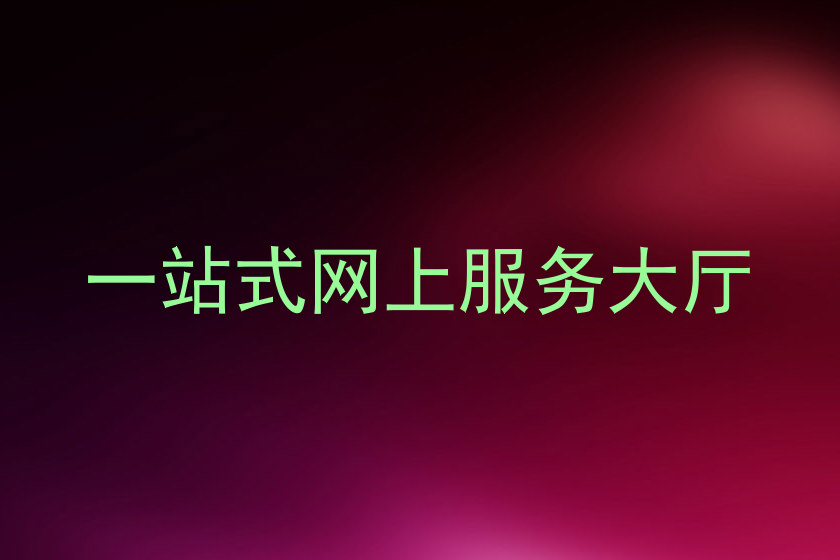 一站式网上服务大厅