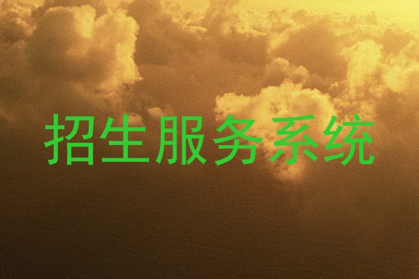 招生服务系统