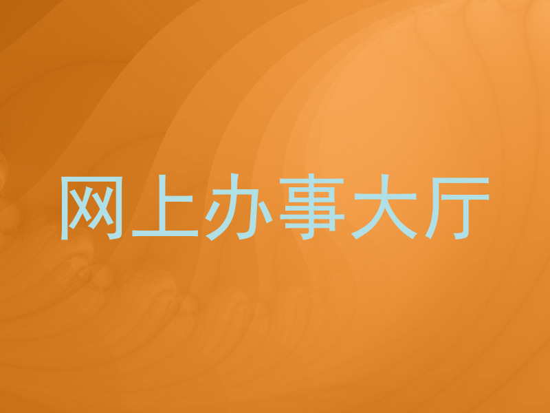 网上办事大厅