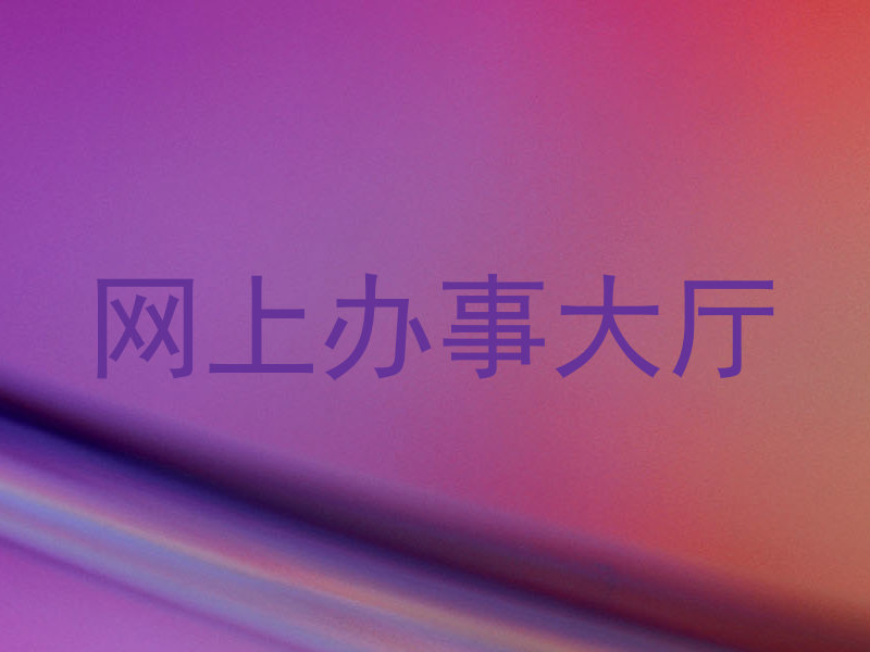 网上办事大厅