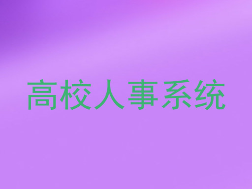 高校人事系统