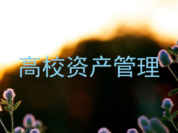 高校资产管理
