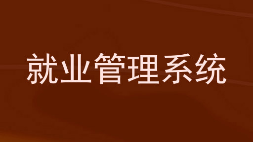就业管理系统