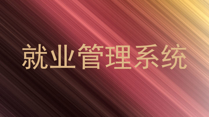 就业管理系统