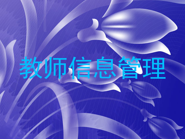 教师信息管理