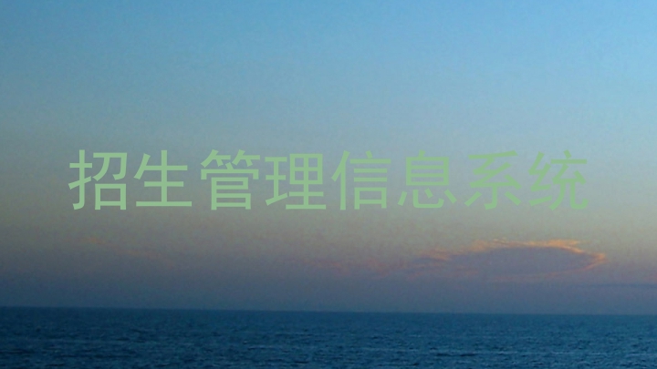 招生管理信息系统