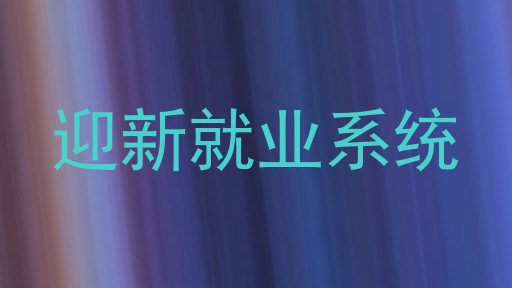 迎新就业系统