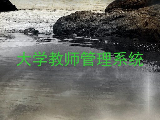 大学教师管理系统