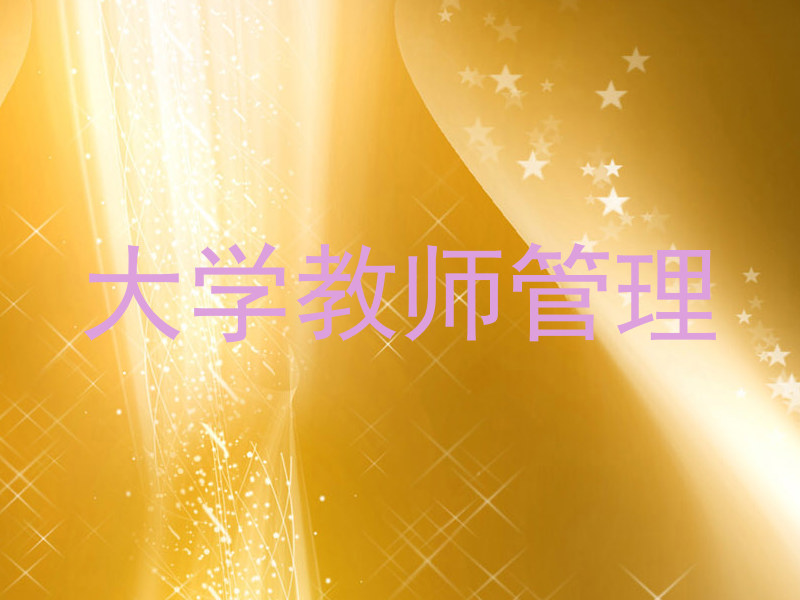 大学教师管理
