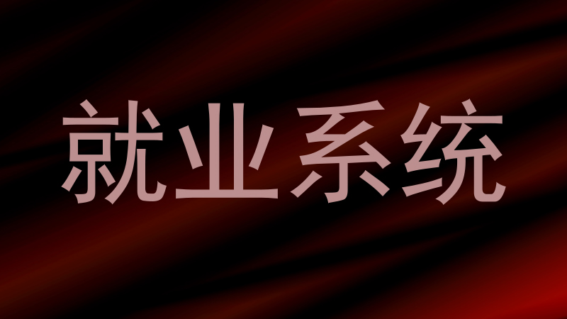就业系统