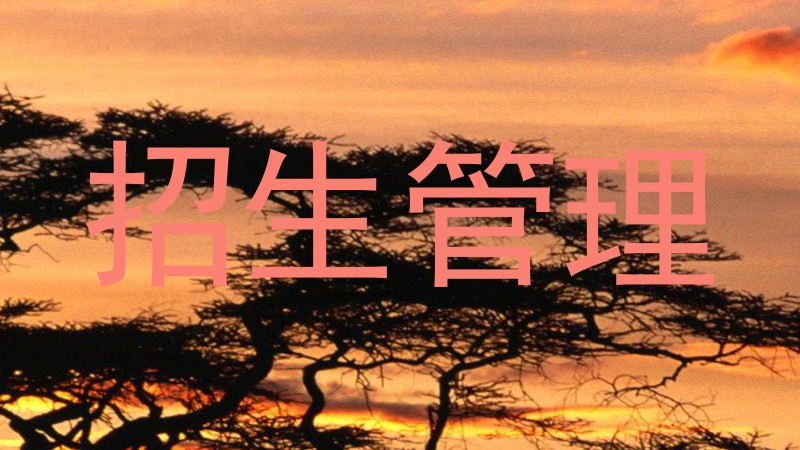 招生管理