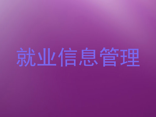 就业信息管理