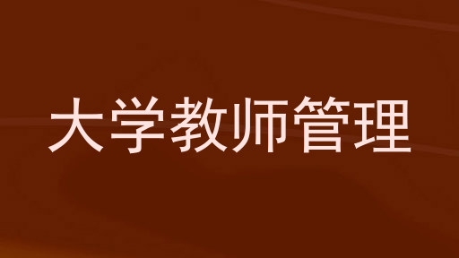 大学教师管理