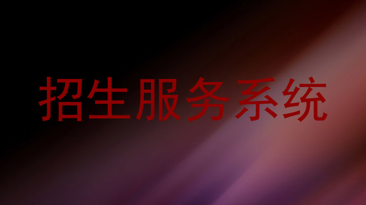 招生服务系统
