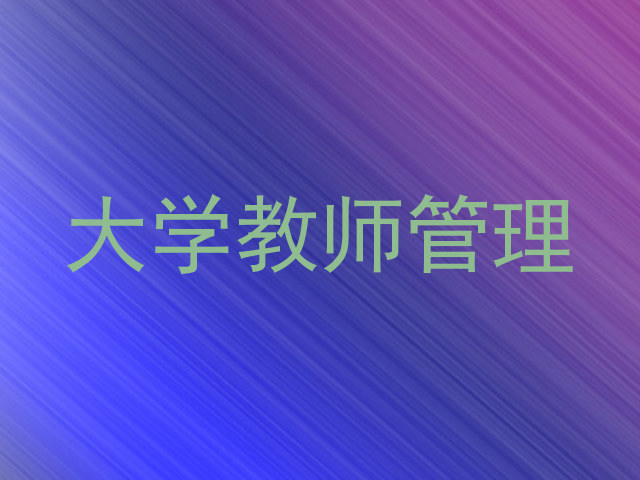 大学教师管理
